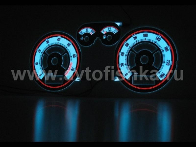Volkswagen Passat B5 (type 3BG) (00-05) светящиеся шкалы приборов - накладки на циферблаты панели приборов, дизайн № 2